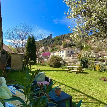 3 Star 3 Bed Air Conditioned Quertineux 100m To Historic 4 Cathar Chateaux Access To A Very Pretty Riverside Garden!! Lastours